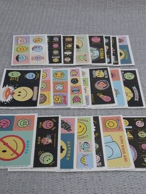 Vintage O-Pee-Chee Stupid Smiles Sticker Cards (lot of 23)